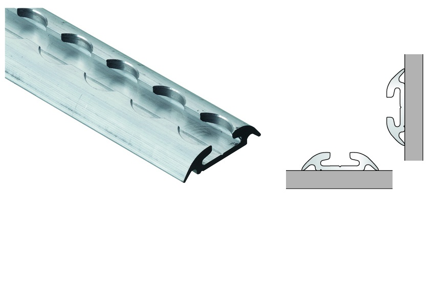 Ladingzekering halfrond aluminium 2997mm - Airlinerail